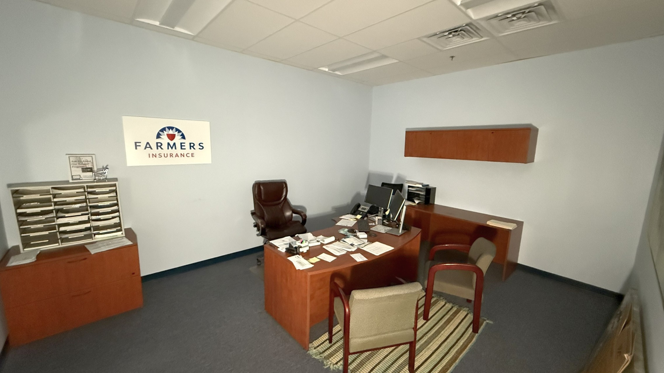 Interior photo of an office inside the former Farmer's Insurance, Suite 177 at Park Glen Summit, now available for lease