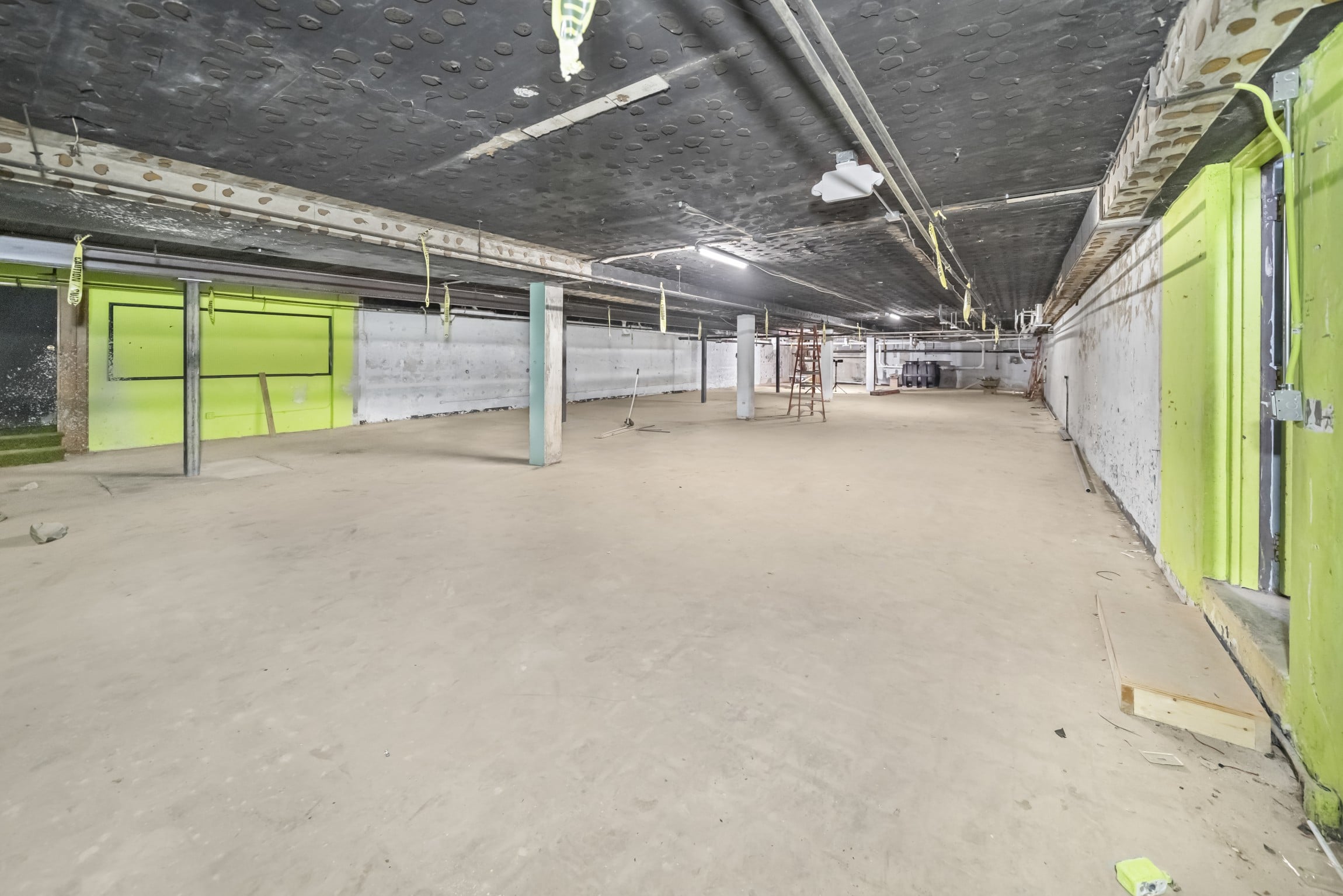 interior view of the underground Suite 1403-B, a basement specialty retail or event space now available for lease in the Akers Center shopping center in Gastonia NC