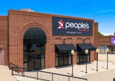 entrance to People's Church at Heritage Plaza in Midwest City OK