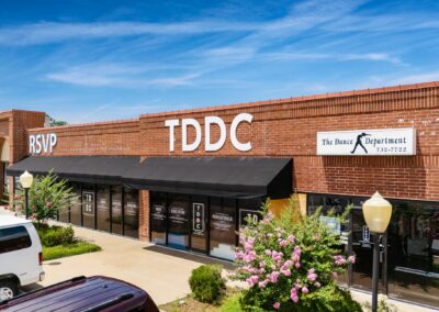 storefront of The Dance Department Co., a dance studio at Heritage Plaza in Midwest City OK