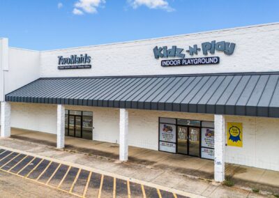 storefronts for the adjoining Kidz -N- Play Indoor Playground and TwoMaids business in Columbus MS