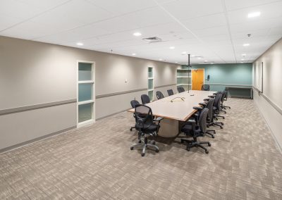 A conference room in the Albion Data Center & Offices, a Tier II Data Center & Office building now available for lease in Albion NY