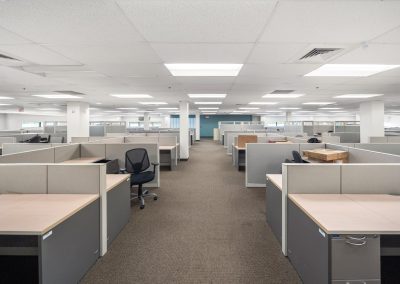 A sea of modern, excellent condition cubicles in the Albion Data Center & Offices, a Tier II Data Center & Office building now available for lease in Albion NY
