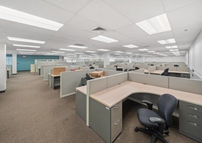 A sea of modern, excellent condition cubicles in the Albion Data Center & Offices, a Tier II Data Center & Office building now available for lease in Albion NY