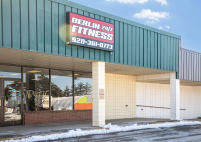 Berlin Fitness's storefront in the Greentree Mall shopping center in Berlin WI