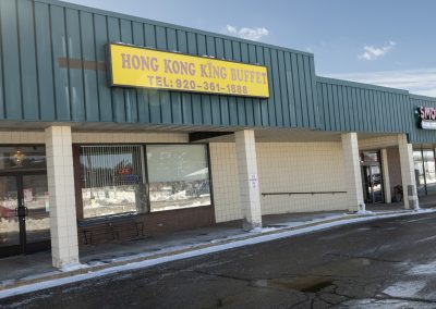 Storefront for Hong Kong King Buffet in the Greentree Mall shopping center in Berlin WI