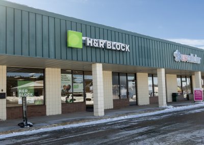 Storefront for H&R Block in the Greentree Mall shopping center in Berlin WI