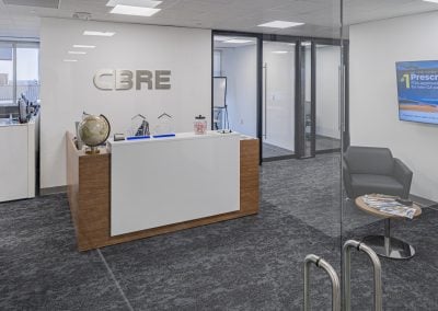CBRE's office, a tenant in the Regions Tower/400 West Capitol building in Little Rock AR.