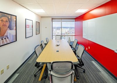Interior of an available office suite for lease with an excellent finish-out in the Regions Tower/400 West Capitol building in Little Rock AR