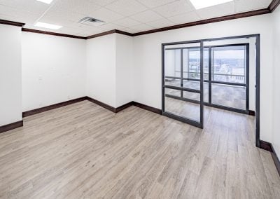Interior of an available office suite for lease with an excellent finish-out in the Regions Tower/400 West Capitol building in Little Rock AR