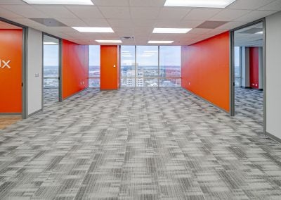 Interior of an available office suite for lease with an excellent finish-out in the Regions Tower/400 West Capitol building in Little Rock AR